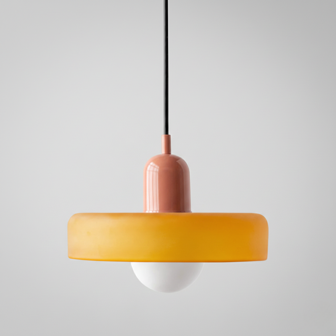 Retro Glass Pendant Light 25cm – Color Hanging Lamp