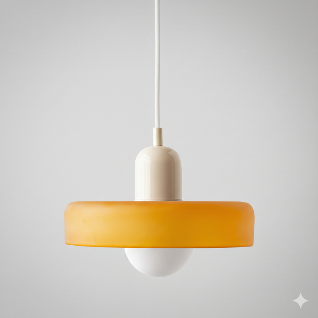 Retro Glass Pendant Light 25cm – Color Hanging Lamp