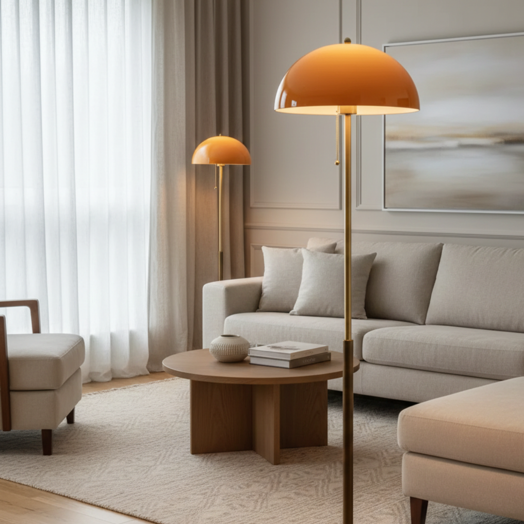 Amber Dome Floor Lamp
