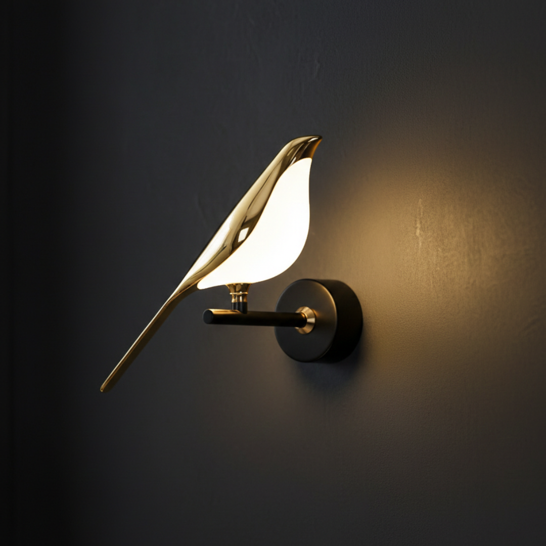 Modern Gold Bird Wall Lamp