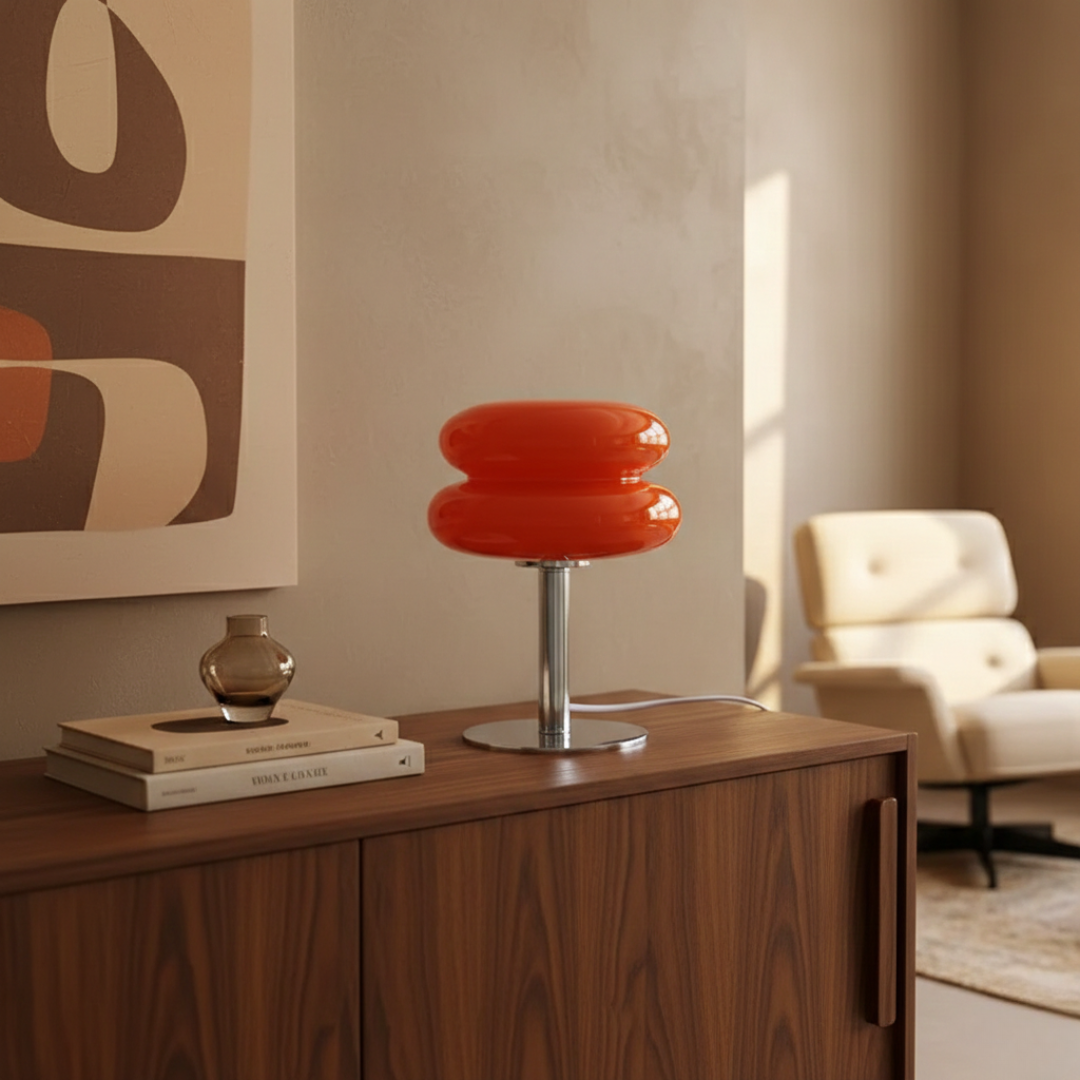 Aurelio Orbit Table Lamp – Modern Bauhaus Glass Design