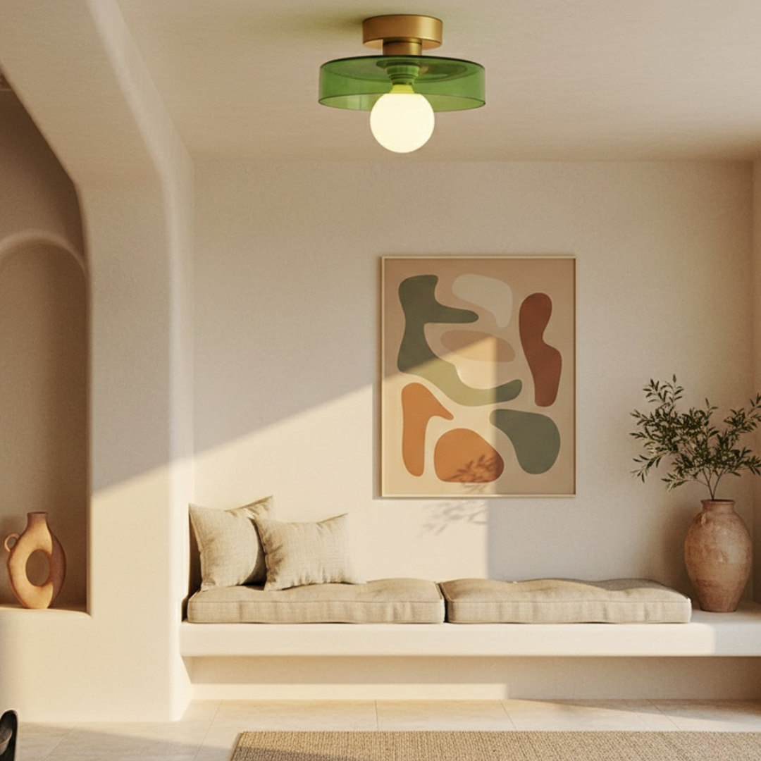 Bauhaus Glass Flush Mount Ceiling Light