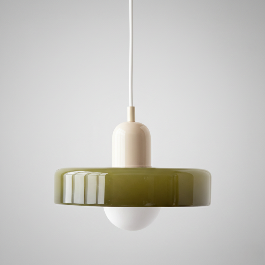 Retro Glass Pendant Light 25cm – Color Hanging Lamp