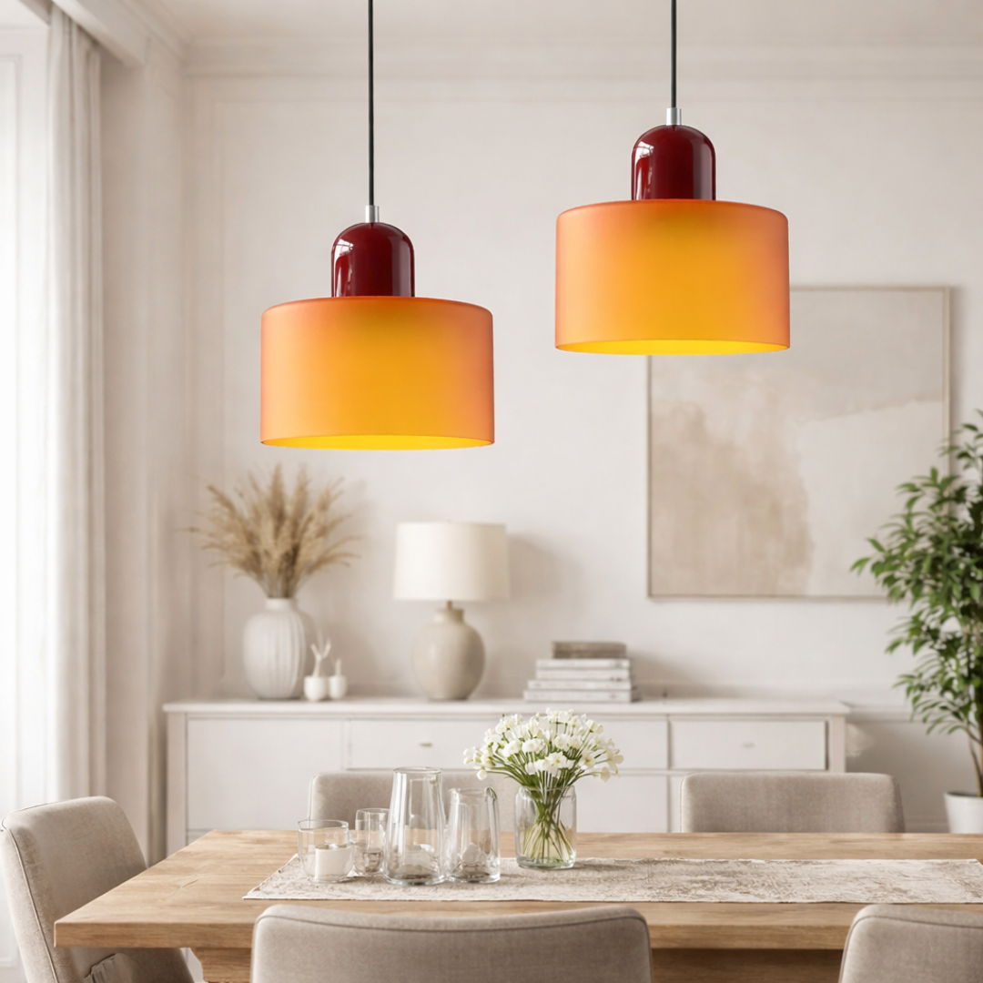 Retro Glass Pendant Light – 15cm x 17cm