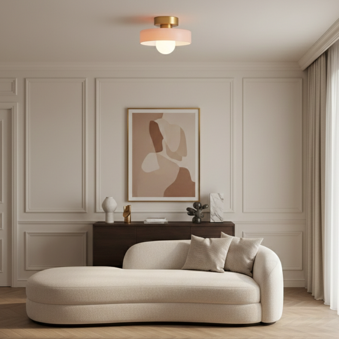 Bauhaus Glass Flush Mount Ceiling Light
