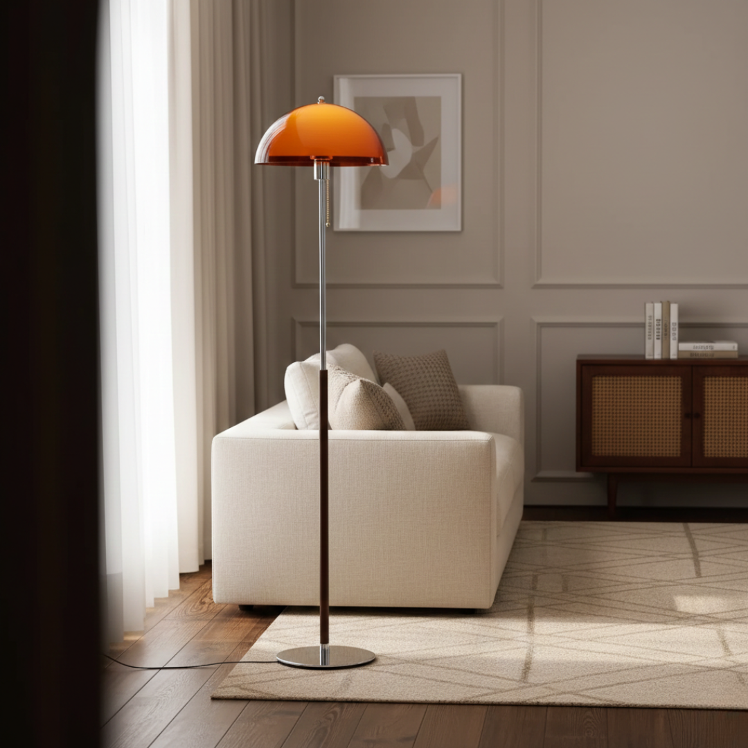 Amber Dome Floor Lamp