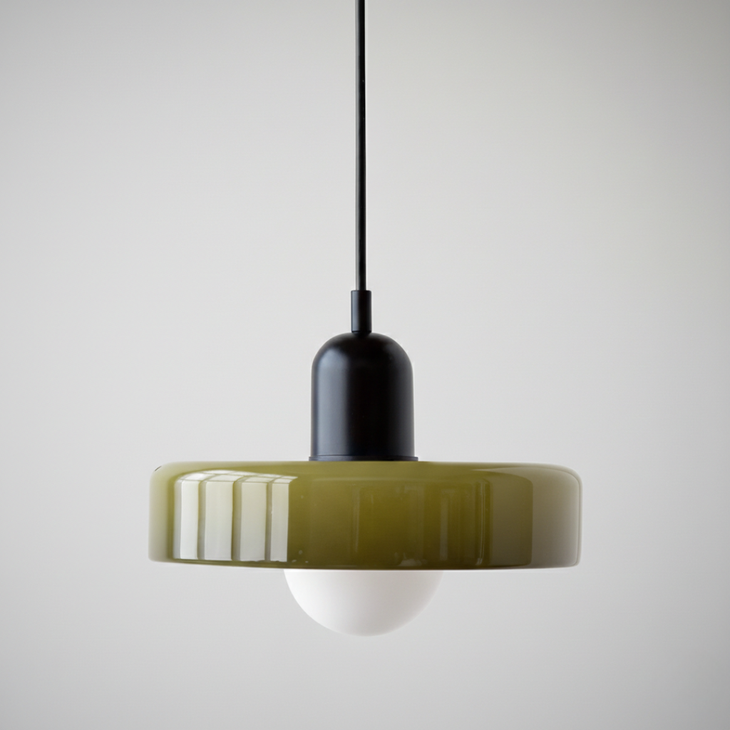 Retro Glass Pendant Light 25cm – Color Hanging Lamp