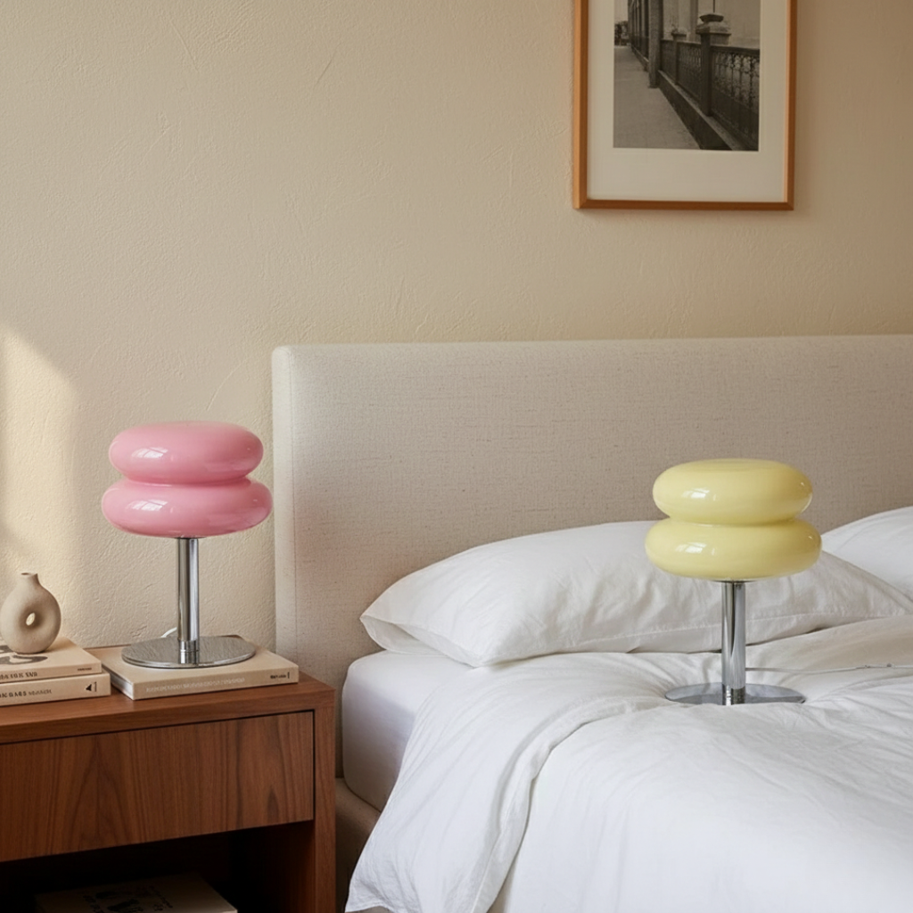 Aurelio Orbit Table Lamp – Modern Bauhaus Glass Design