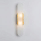 Lumevara - Elongated Alabaster Wall Sconce With Brass Fittings