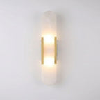 Lumevara - Elongated Alabaster Wall Sconce With Brass Fittings