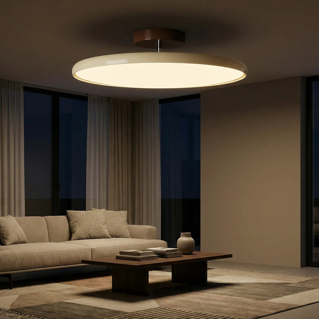 Lumiveil - Circular Flush-Mount Ceiling Lamp