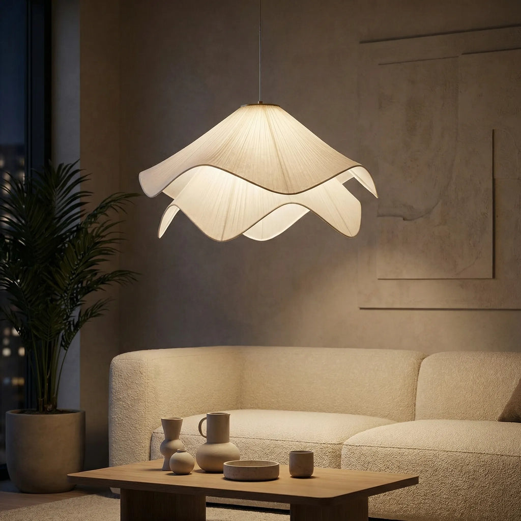 Wavlume - Japandi-Style Fabric Pendant Light